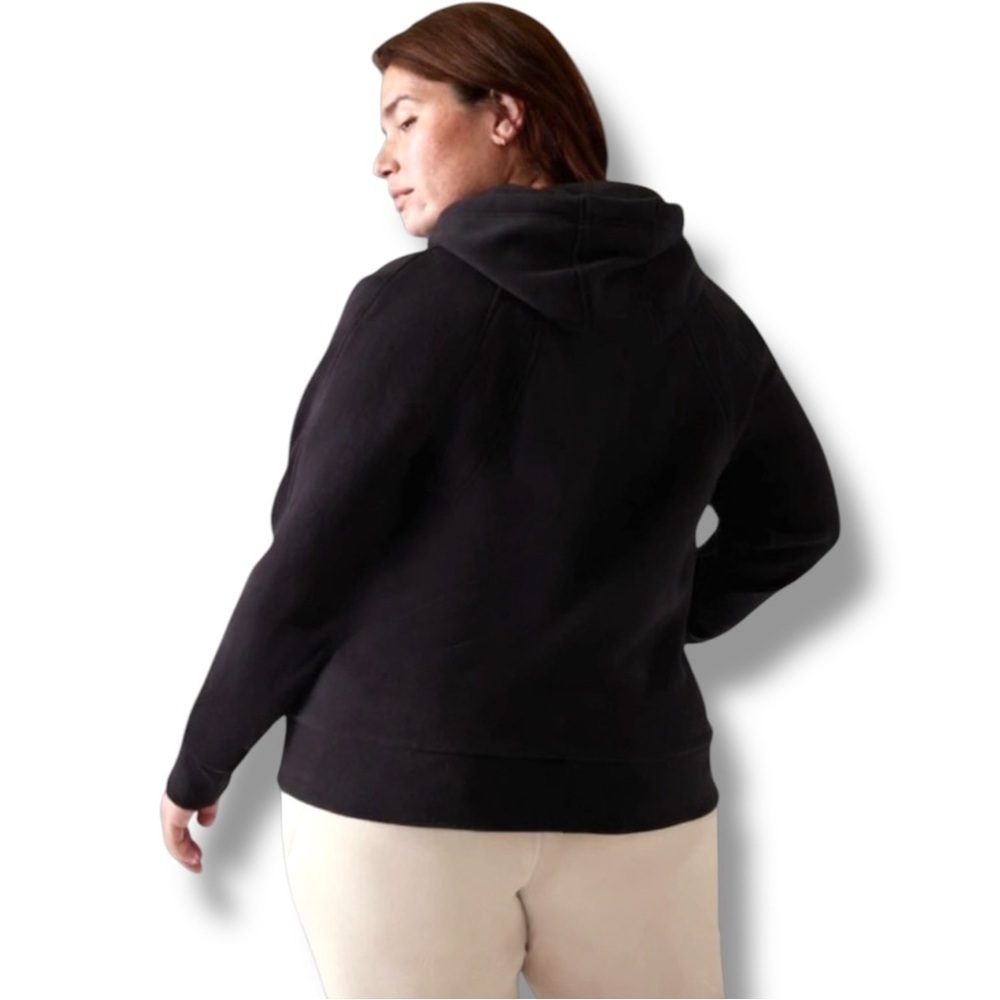 ATHLETA Retroplush Revive Hoodie Sweatshirt - 2X Black - Picture 2 of 14